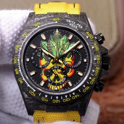 1:1 SUPER REPLICA ROLEX DAYTONA COSMOS CHRONOGRAPH CARBON FIBER EDITION COLOR SKULL DIAL