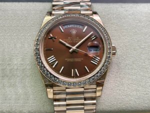 1:1 SUPER REPLICA ROLEX DAY DATE M228345RBR-0009 EW FACTORY GOLD STRAP