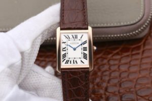 1:1 SUPER REPLICA CARTIER TANK W5200025 K11 FACTORY BROWN STRAP