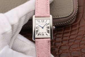 1:1 SUPER REPLICA CARTIER TANK LADIES K11 FACTORY PINK STRAP