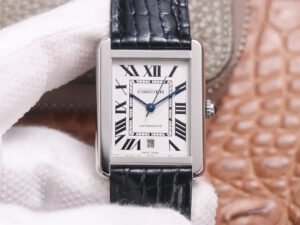 1:1 SUPER REPLICA CARTIER TANK WSTA0029 V9 FACTORY BLACK STRAP