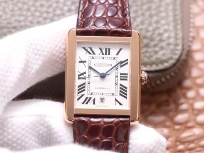 1:1 SUPER REPLICA CARTIER TANK W5200026 V9 FACTORY WHITE DIAL