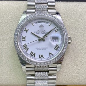1:1 SUPER REPLICA ROLEX DAY DATE M128349RBR-0026 EW FACTORY DIAMOND-SET BEZEL