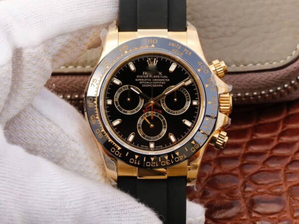 1:1 SUPER REPLICA ROLEX DAYTONA COSMOGRAPH M116518LN-0043 JH FACTORY BLACK STRAP