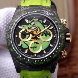 1:1 SUPER REPLICA ROLEX DAYTONA COSMOS CHRONOGRAPH CARBON FIBER EDITION GREEN EXPLODED DRAGON DIAL