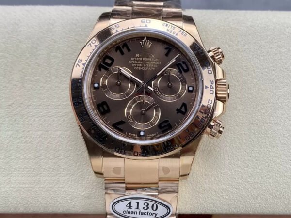 1:1 SUPER REPLICA ROLEX COSMOGRAPH DAYTONA M116505-0011 CLEAN FACTORY GOLD STAINLESS STEEL STRAP