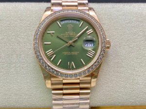 1:1 SUPER REPLICA ROLEX DAY DATE M228345RBR-0011 EW FACTORY DIAMOND-SET BEZEL