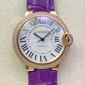 1:1 SUPER REPLICA BALLON BLEU DE CARTIER 36MM WJBB0009 3K FACTORY PURPLE STRAP