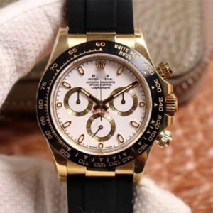 1:1 SUPER REPLICA ROLEX DAYTONA M116518LN-0041 NOOB FACTORY WHITE DIAL 4130 MOVEMENT