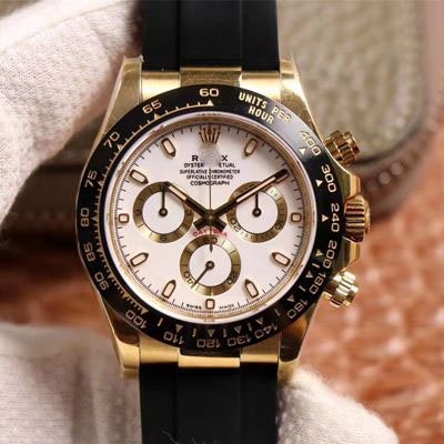 1:1 SUPER REPLICA ROLEX DAYTONA M116518LN-0041 NOOB FACTORY WHITE DIAL 4130 MOVEMENT