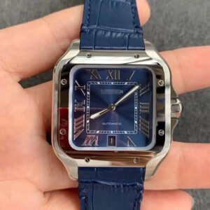 1:1 SUPER REPLICA CARTIER SANTOS WSSA0030 V6 FACTORY BLUE STRAP