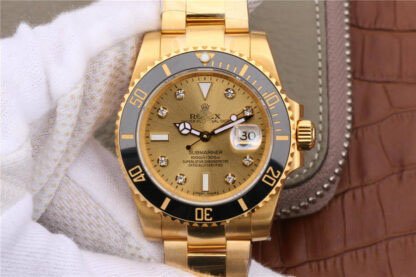 1:1 SUPER REPLICA ROLEX SUBMARINER 116618 NOOB FACTORY GOLD STRAP