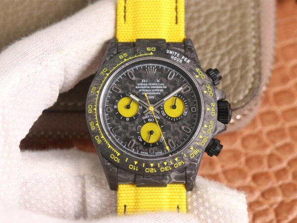 1:1 SUPER REPLICA ROLEX DAYTONA DIW RETROFIT VERSION WWF FACTORY YELLOW STRAP