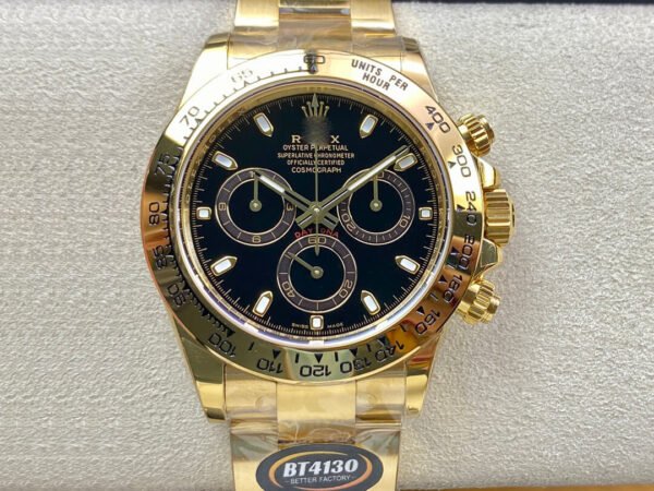1:1 SUPER REPLICA ROLEX DAYTONA M116508-0004 BT FACTORY BLACK DIAL