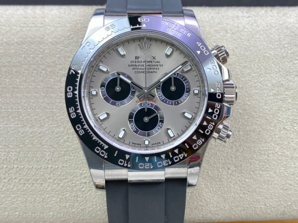 1:1 SUPER REPLICA ROLEX DAYTONA M116519LN-0027 BT FACTORY BLACK RUBBER STRAP