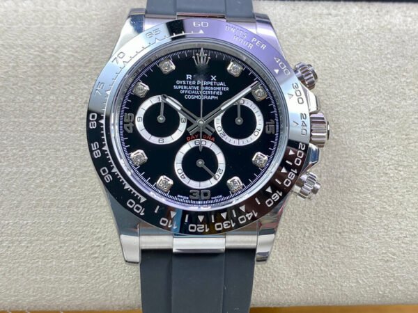 1:1 SUPER REPLICA ROLEX DAYTONA M116519LN-0025 BT FACTORY RUBBER STRAP