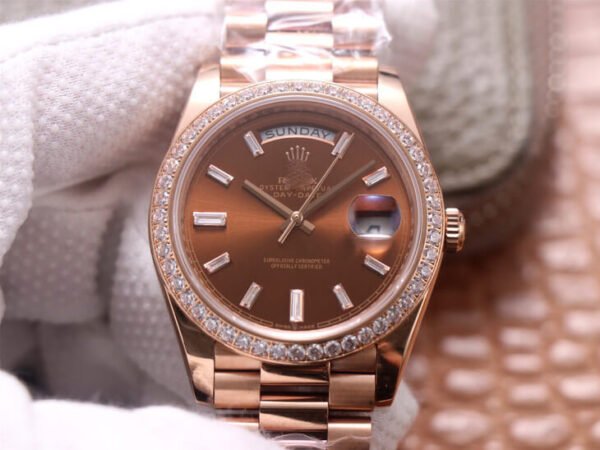 1:1 SUPER REPLICA ROLEX DAY DATE M228345RBR-0006 EW FACTORY BROWN DIAL