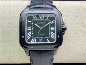 1:1 SUPER REPLICA CARTIER SANTOS WSSA0039 GF FACTORY BLACK STRAP