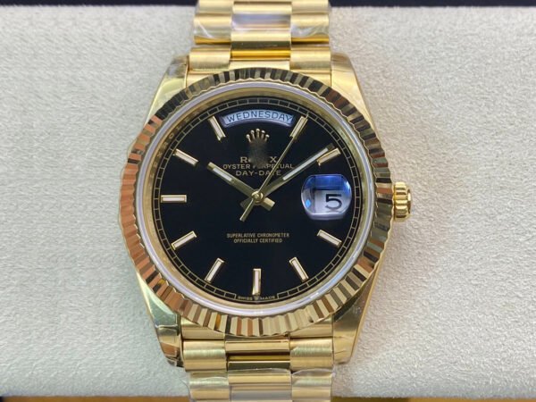 1:1 SUPER REPLICA ROLEX DAY DATE 40MM EW FACTORY GOLD STRAP