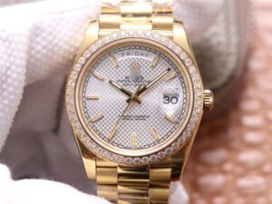 1:1 SUPER REPLICA ROLEX DAY DATE M228348RBR-0005 EW FACTORY DIAMOND-SET BEZEL