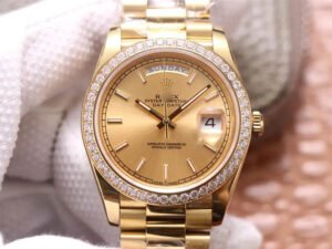 1:1 SUPER REPLICA ROLEX DAY DATE M228348RBR-0008 EW FACTORY DIAMOND-SET BEZEL
