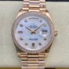 1:1 SUPER REPLICA ROLEX DAY DATE 128238 EW FACTORY WHITE DIAL GOLD STRAP