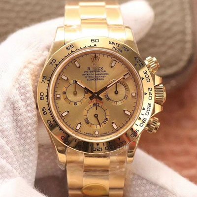 0-51 1:1 SUPER REPLICA ROLEX DAYTONA COSMOGRAPH M116508-0003 NOOB FACTORY GOLD DIAL
