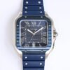 1:1 SUPER REPLICA CARTIER SANTOS GF FACTORY BLUE STRAP