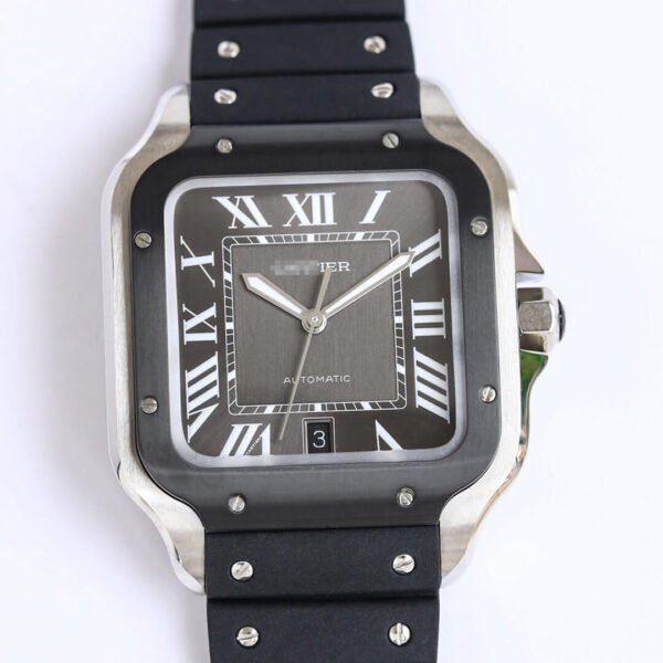 1:1 SUPER REPLICA CARTIER SANTOS WSSA0037 GF FACTORY V2 BLACK STRAP