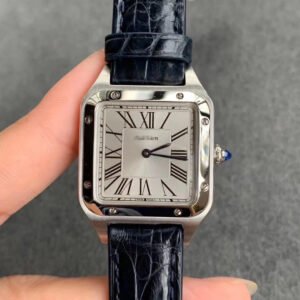 1:1 SUPER REPLICA CARTIER SANTOS WSSA0023 LADIES BLACK STRAP