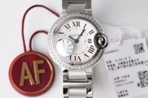 1:1 SUPER REPLICA BALLON BLEU DE CARTIER 28MM W4BB0015 AF FACTORY DIAMOND-SET BEZEL