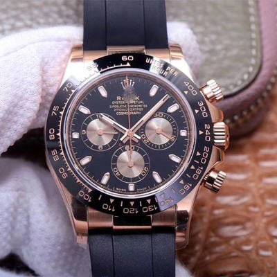 1:1 SUPER REPLICA ROLEX DAYTONA M116515LN-0017 NOOB FACTORY BLACK DIAL 4130 MOVEMENT