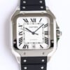 1:1 SUPER REPLICA CARTIER SANTOS WSSA0018 GF FACTORY V2 BLACK RUBBER STRAP