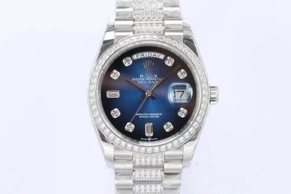 1:1 SUPER REPLICA ROLEX DAY DATE M128349RBR-0016 EW FACTORY BLUE DIAL