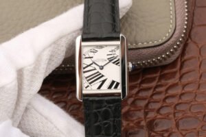 1:1 SUPER REPLICA CARTIER TANK W5200018 K11 FACTORY BLACK STRAP