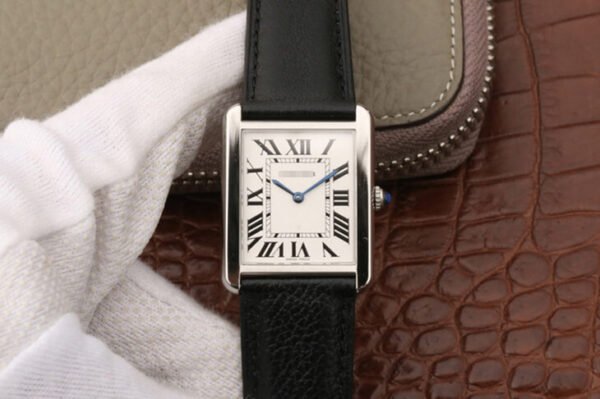 1:1 SUPER REPLICA CARTIER TANK WSTA0028 K11 FACTORY BLACK STRAP