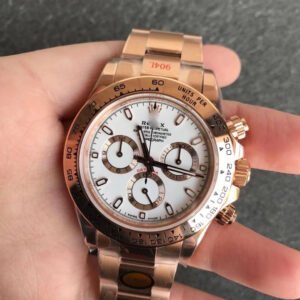 1:1 SUPER REPLICA ROLEX DAYTONA M116505-0010 NOOB FACTORY ROSE GOLD WHITE DIAL