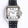1:1 SUPER REPLICA CARTIER SANTOS WSSA0018 GF FACTORY V2 BLACK RUBBER STRAP