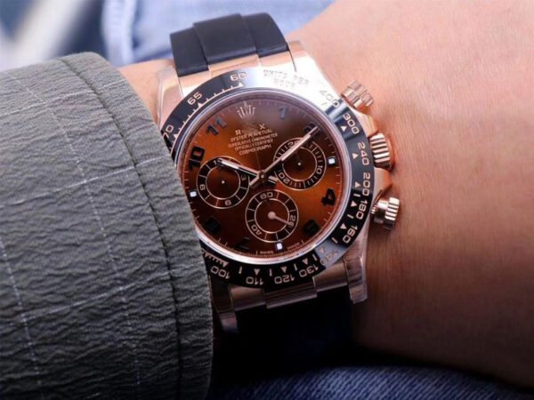 1:1 SUPER REPLICA ROLEX DAYTONA M116515LN-0015 NOOB FACTORY BROWN DIAL 4130 MOVEMENT