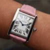 1:1 SUPER REPLICA CARTIER TANK LADIES K11 FACTORY PINK STRAP