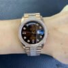 1:1 REPLICA ROLEX DAY DATE M128345RBR-0041 EW FACTORY BROWN DIAMOND BEZEL