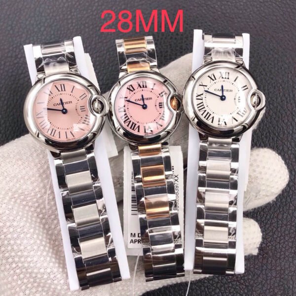 1:1 SUPER REPLICA BALLON BLEU DE CARTIER 28MM V6 FACTORY STAINLESS STEEL STRAP