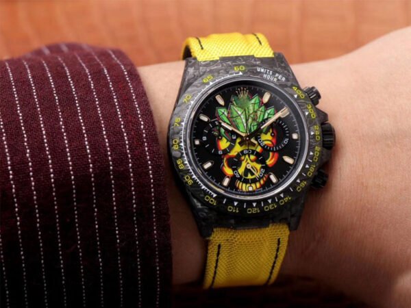 1:1 SUPER REPLICA ROLEX DAYTONA COSMOS CHRONOGRAPH CARBON FIBER EDITION COLOR SKULL DIAL
