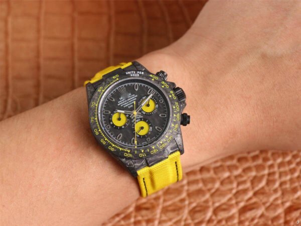 1:1 SUPER REPLICA ROLEX DAYTONA DIW RETROFIT VERSION WWF FACTORY YELLOW STRAP