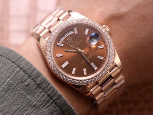 1:1 SUPER REPLICA ROLEX DAY DATE M228345RBR-0006 EW FACTORY BROWN DIAL