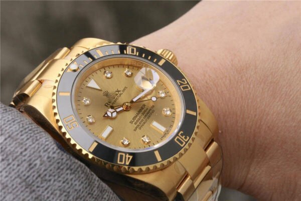 1:1 SUPER REPLICA ROLEX SUBMARINER 116618 NOOB FACTORY GOLD STRAP