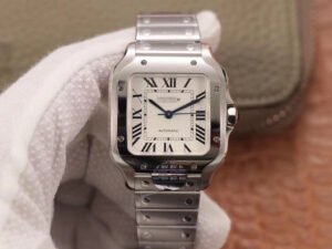 1:1 SUPER REPLICA CARTIER SANTOS WSSA0029 BV FACTORY SILVER WHITE DIAL