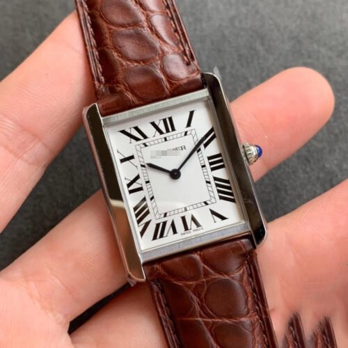 1:1 SUPER REPLICA CARTIER TANK WSTA0028 K11 FACTORY LEATHER STRAP