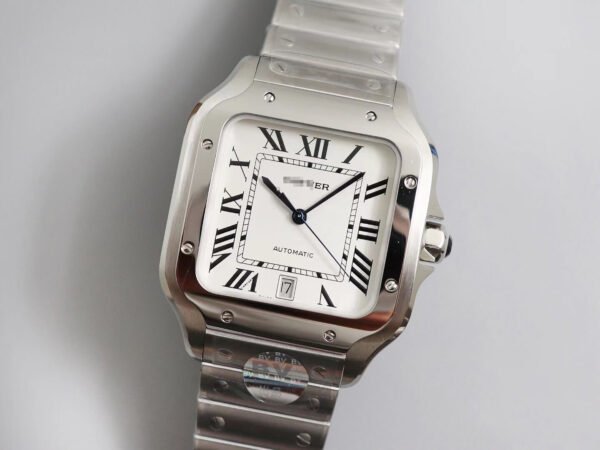 1:1 SUPER REPLICA CARTIER SANTOS WSSA0009 BV FACTORY STAINLESS STEEL WHITE DIAL