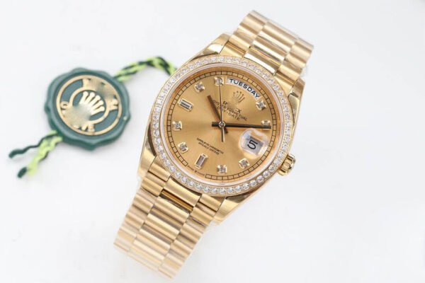 1:1 REPLICA ROLEX DAY DATE M128348RBR-0008 EW FACTORY GOLD CASE
